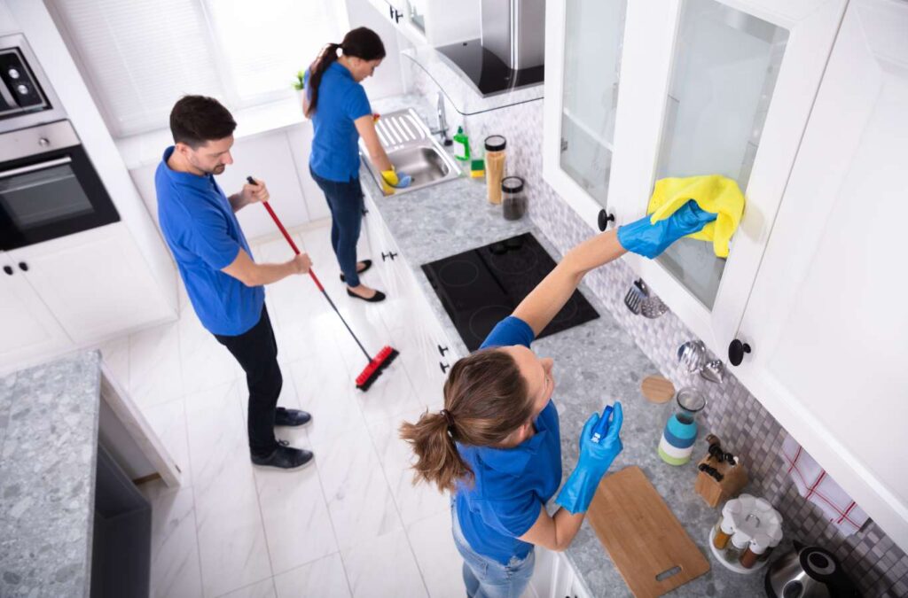 Coast House Cleaning expert meticulously deep cleaning a residence in Goleta, ensuring every corner is spotless.